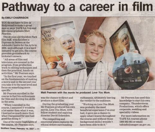 Script LYM: New Article 'Love You Mum'