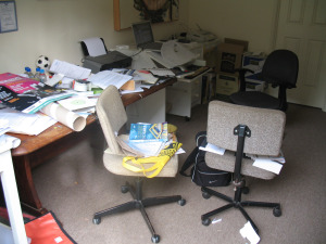 shed in usual disarray